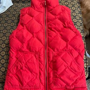 J Crew Red Puffer Vest XXS